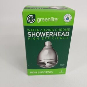 Greenlite Water Saving High Efficiency Showerhead‎ Three Settings  NIB